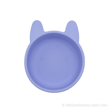 Bowl de silicone alimentant le silicone d&#39;alimentation non glissante pour enfants